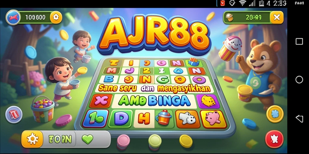 Screenshot gameplay AJR88 yang menampilkan suasana Bingo yang seru.