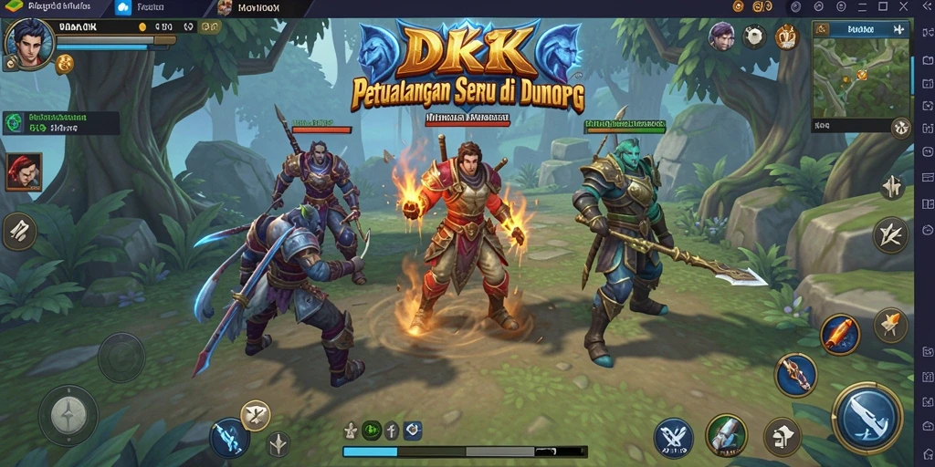 Tampilan menarik dari gameplay DKK dalam dunia MMORPG.