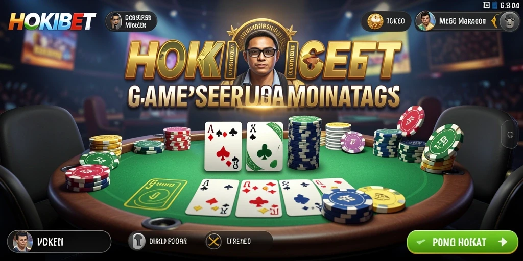 Tampilan menarik HOKIBET dengan gameplay poker yang seru.