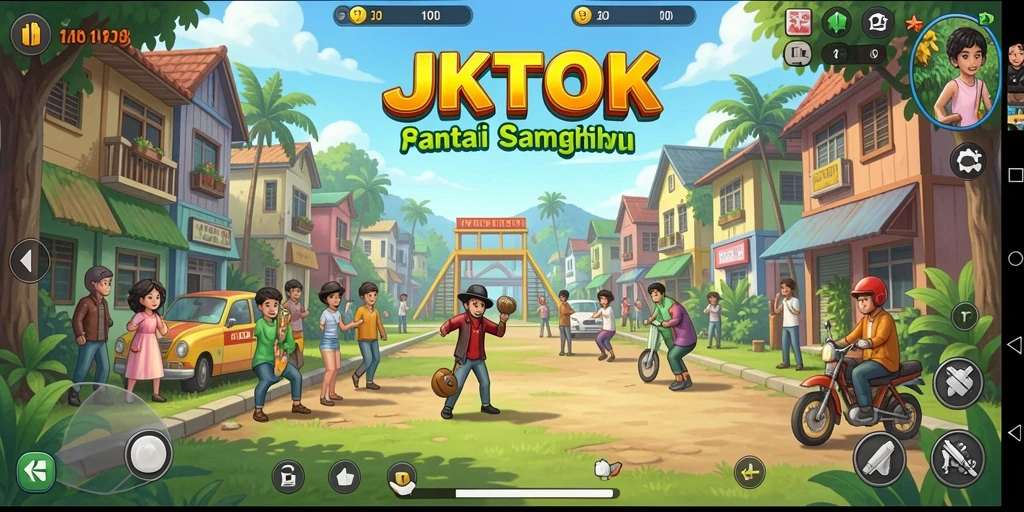 Screenshot utama JKTOK menampilkan tampilan menarik dari gameplay Casual.