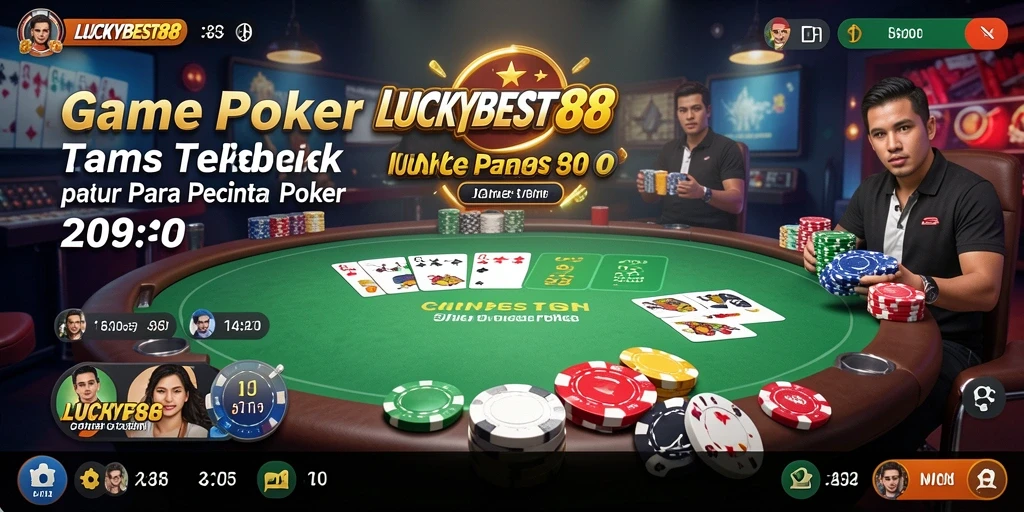 Screenshot gameplay LUCKYBEST88 menampilkan suasana seru permainan Poker.