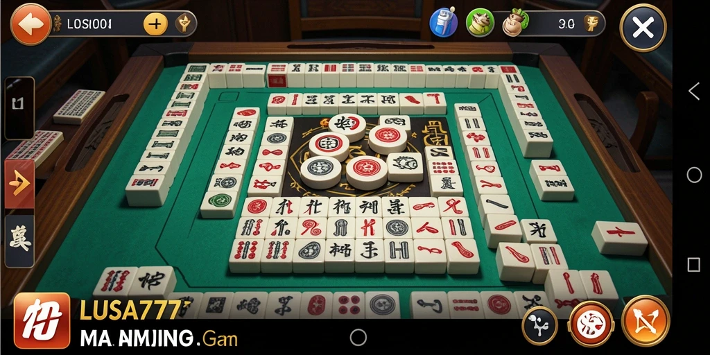 Screenshot LUSA777 menampilkan gameplay Mahjong yang seru.