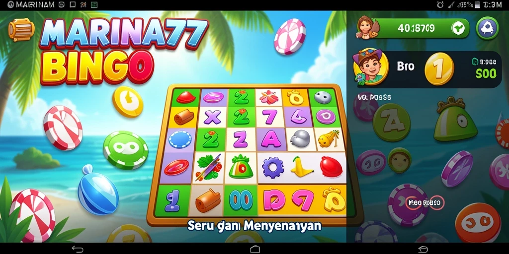 Tampilan game Bingo yang seru dan menarik dalam MARINA77.