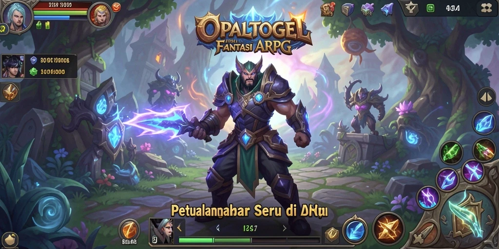 Tampilan gameplay OPALTOGEL yang seru di dunia fantasi ARPG.