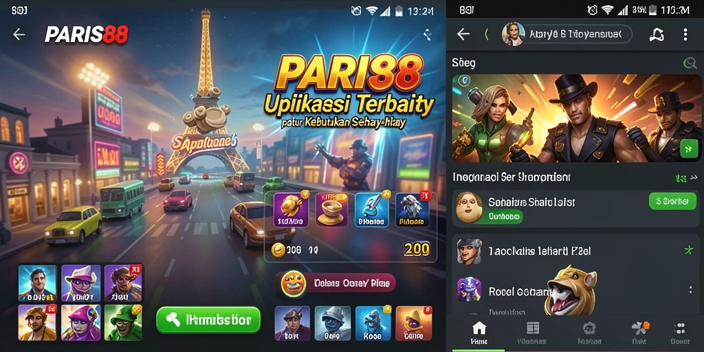 Screenshot utama menampilkan antarmuka pengguna PARIS88 yang sederhana dan fungsional.