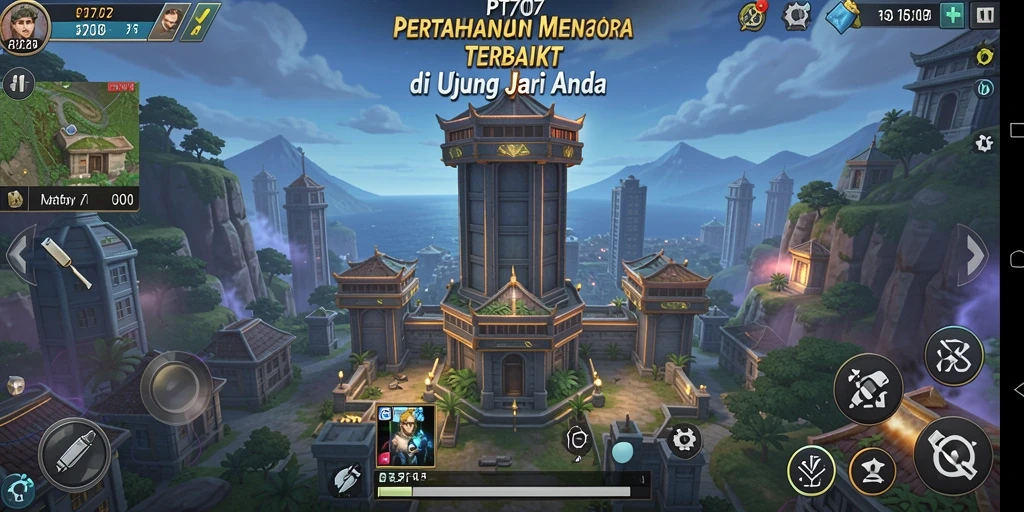 Tampilan gameplay PT707 menonjolkan strategi pertahanan menara yang mendebarkan.