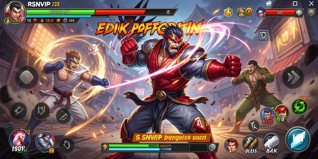 Tampilan gameplay RSNVIP menunjukkan aksi pertarungan yang mendebarkan.