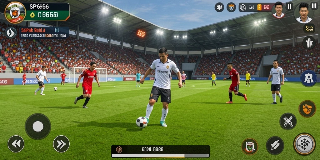 Tampilan gameplay SP666 yang mendebarkan dan penuh aksi di lapangan.