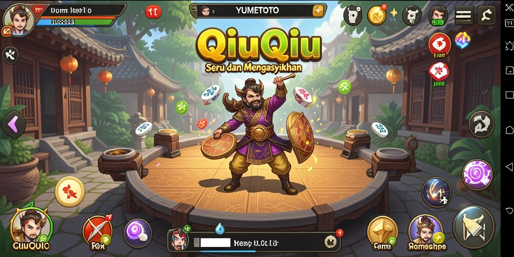 Tampilan gameplay QiuQiu yang memikat dan menarik.